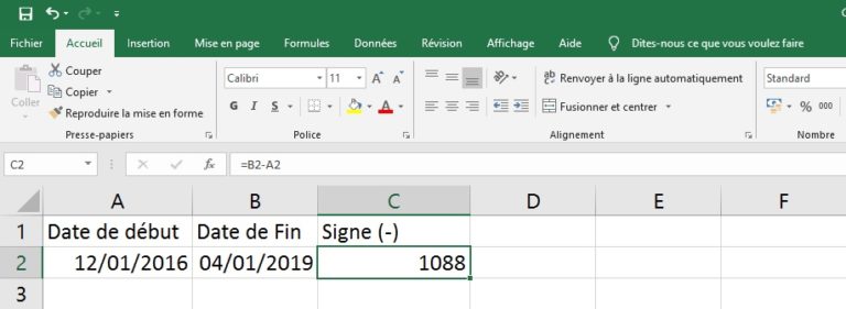 Excel différence entre deux dates heures MANAGEMENT FINANCIER